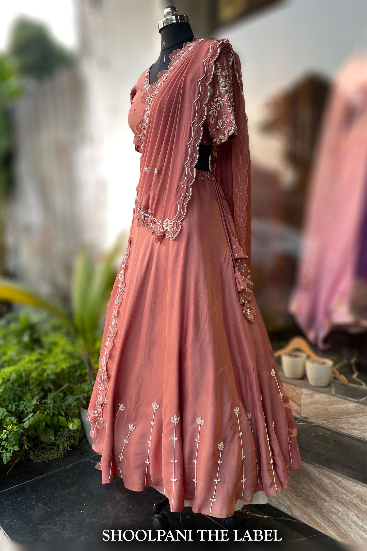 Regal Brick Lehenga Set