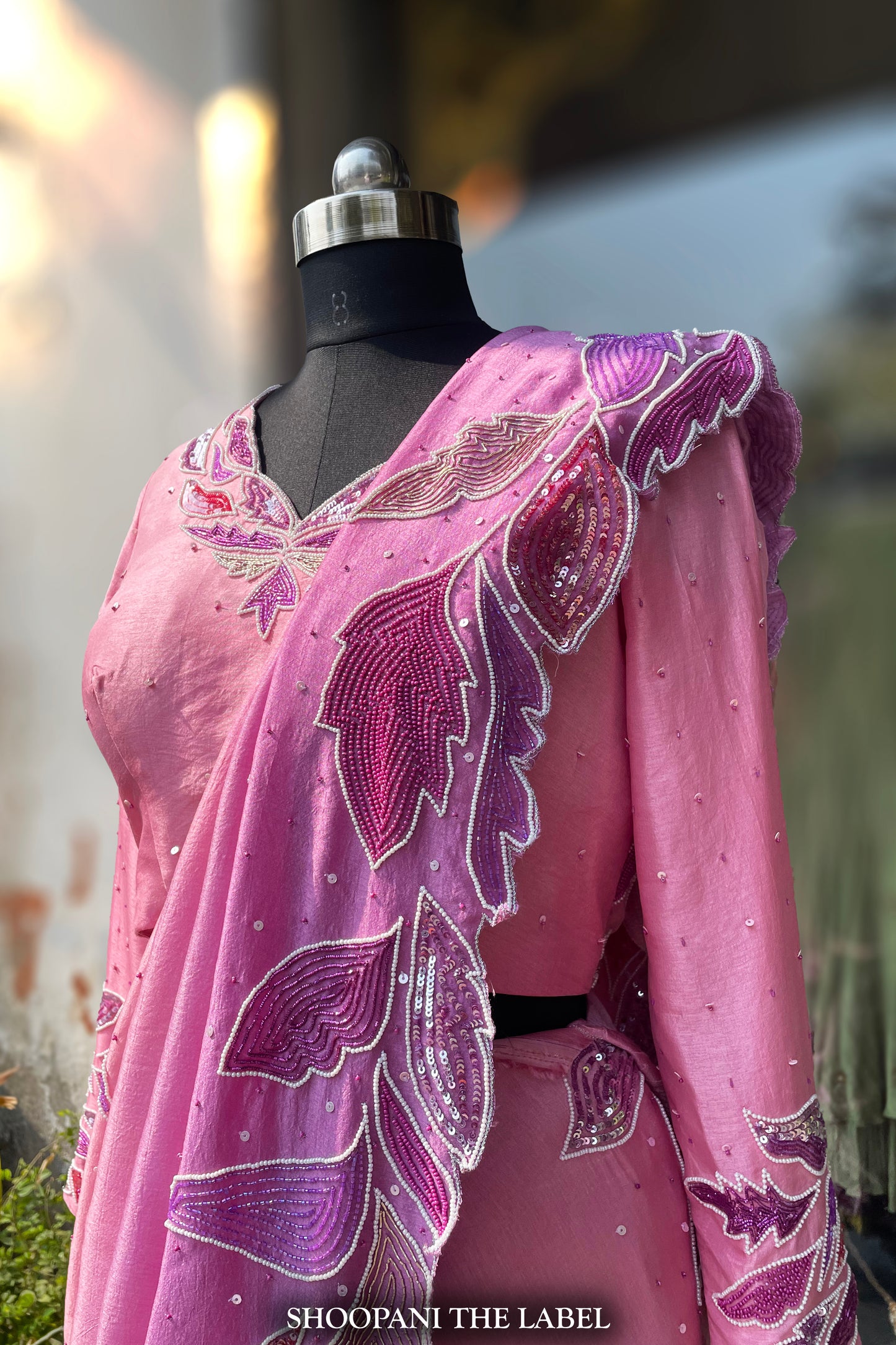 Shaded Pink Blossom Saree