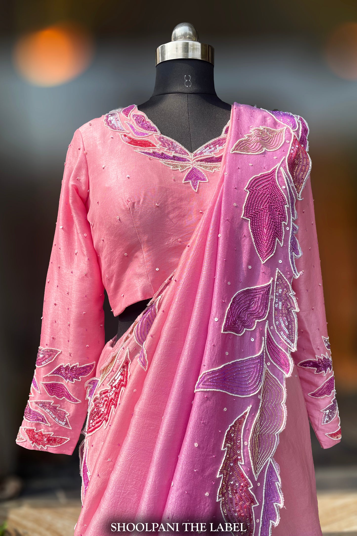 Shaded Pink Blossom Saree