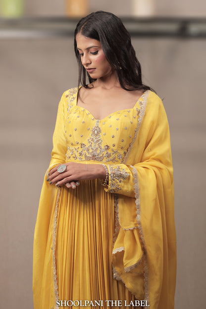 Vasant: Mustard Bloom Anarkali