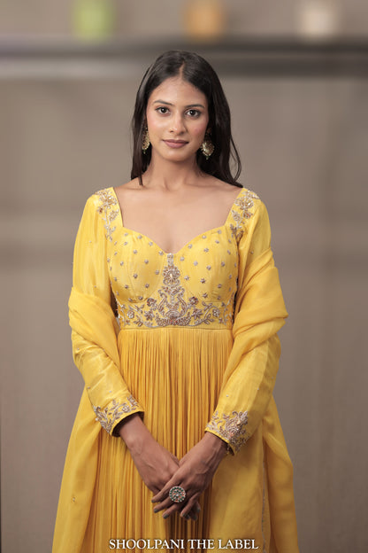 Vasant: Mustard Bloom Anarkali