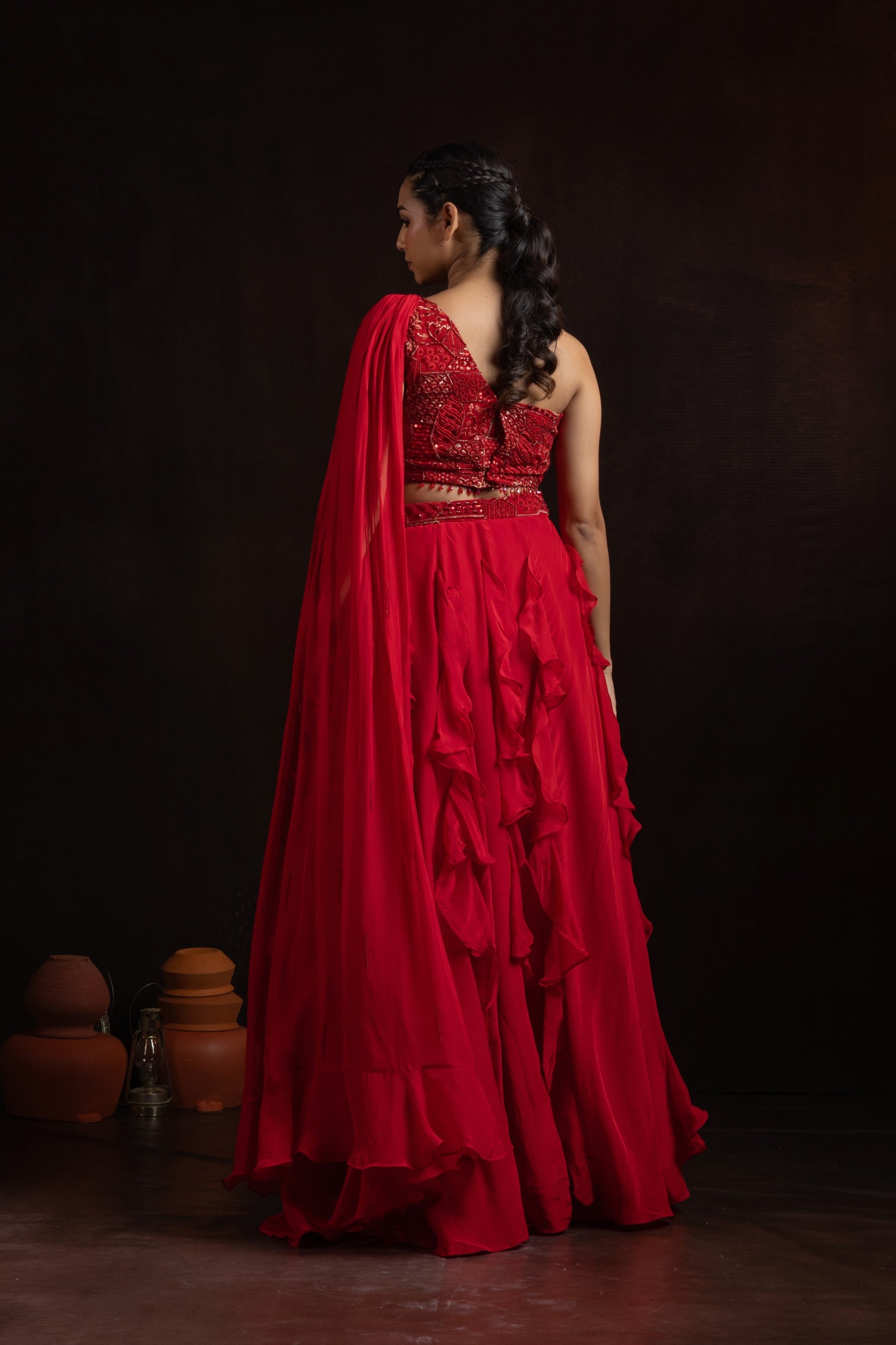 Nazm Ruffled Skirt Set - Jashn