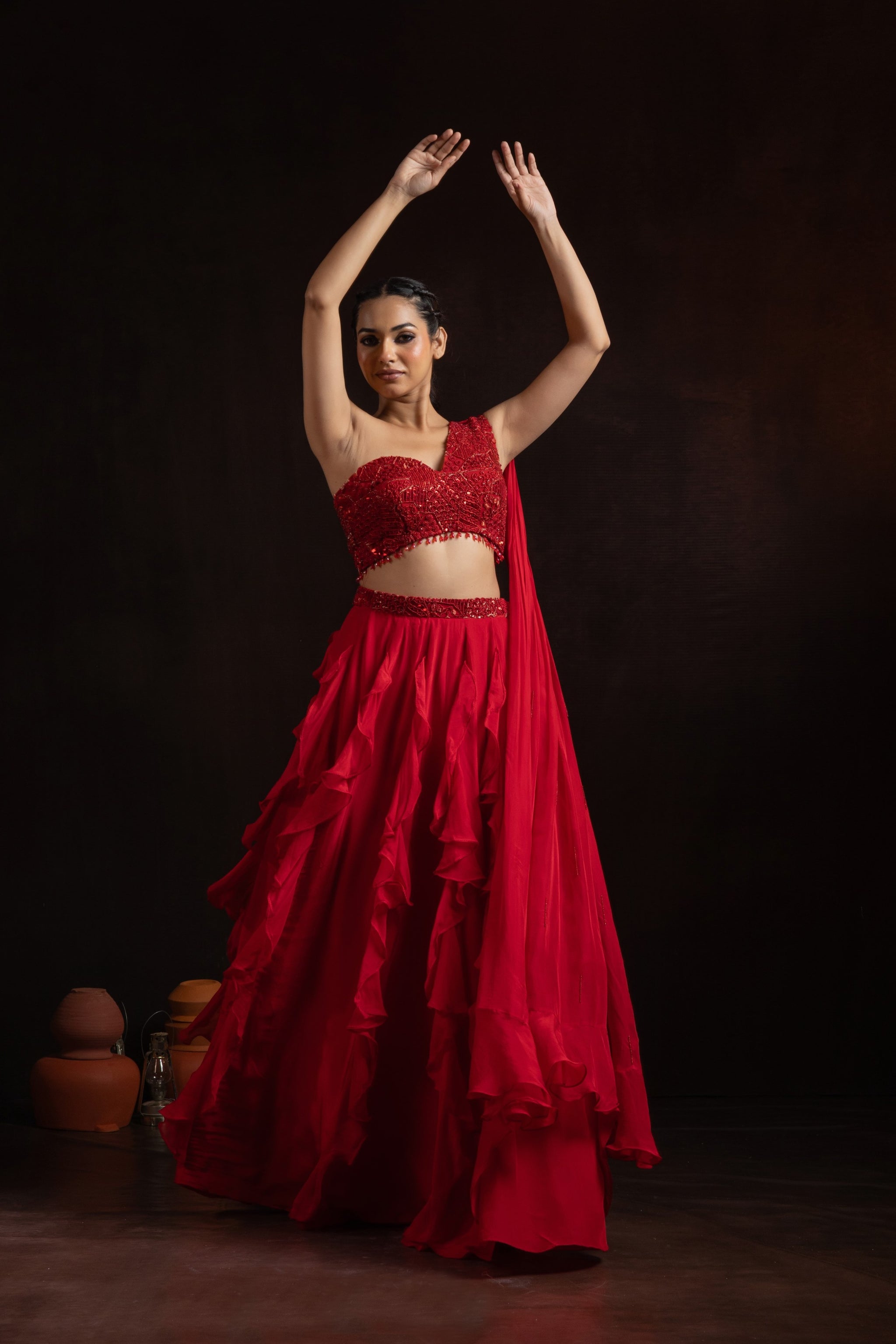 Nazm Ruffled Skirt Set - Jashn