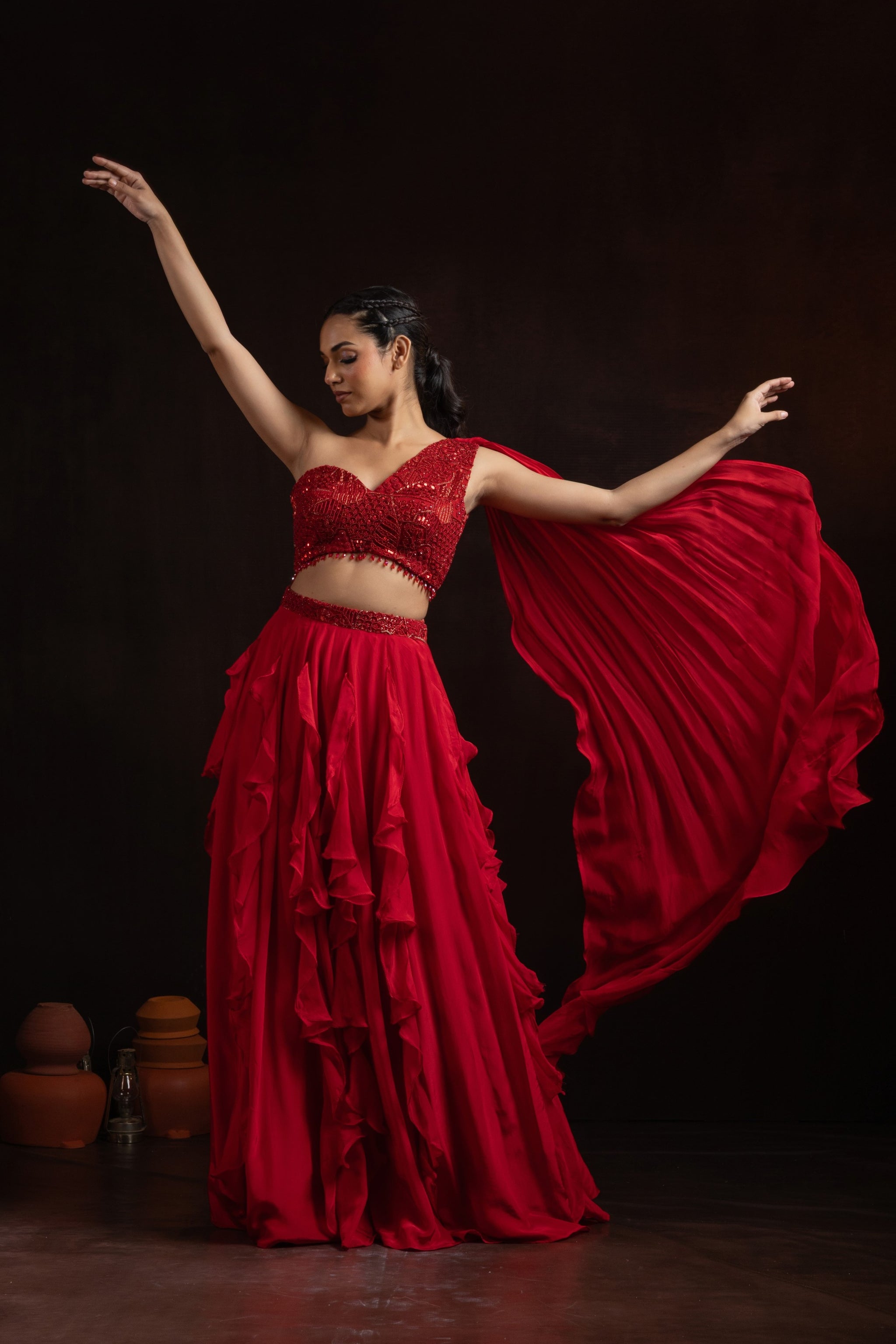Nazm Ruffled Skirt Set - Jashn