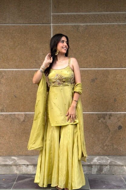 Swarna Sutra Kurti & Sharara Set - Aari
